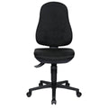 Drehstuhl Support SY ohne Armlehnen, mit Hartbodenrollen, anthrazit TOPSTAR 8550G22H TOPSTAR 8550G22H weiche Rollen