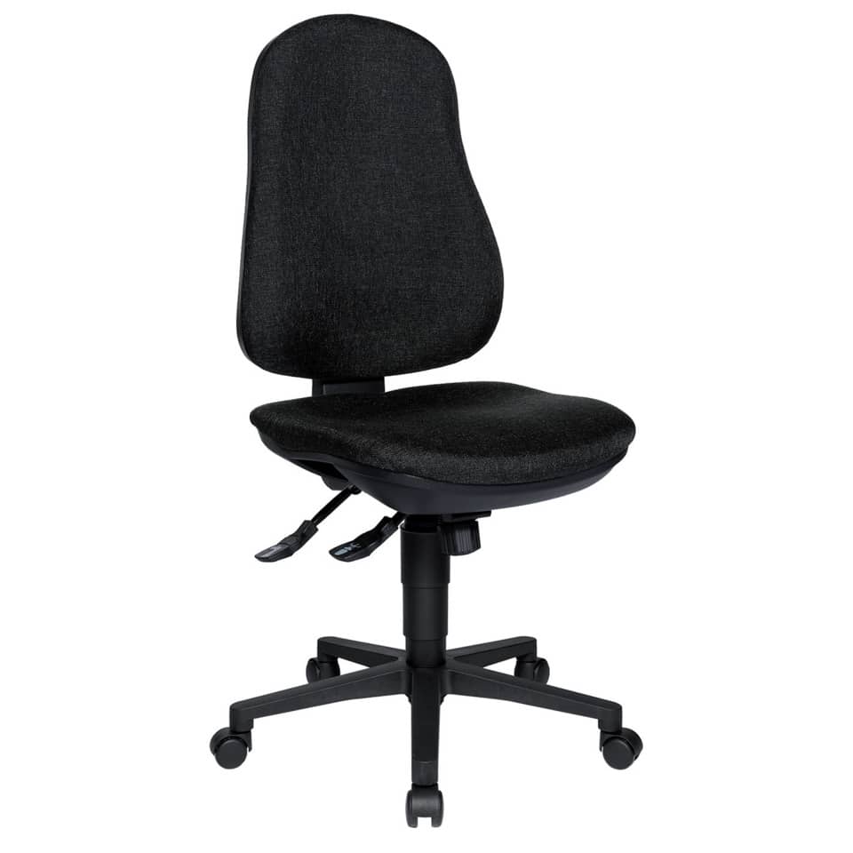 Drehstuhl Support SY ohne Armlehnen, mit Hartbodenrollen, anthrazit TOPSTAR 8550G22H TOPSTAR 8550G22H weiche Rollen