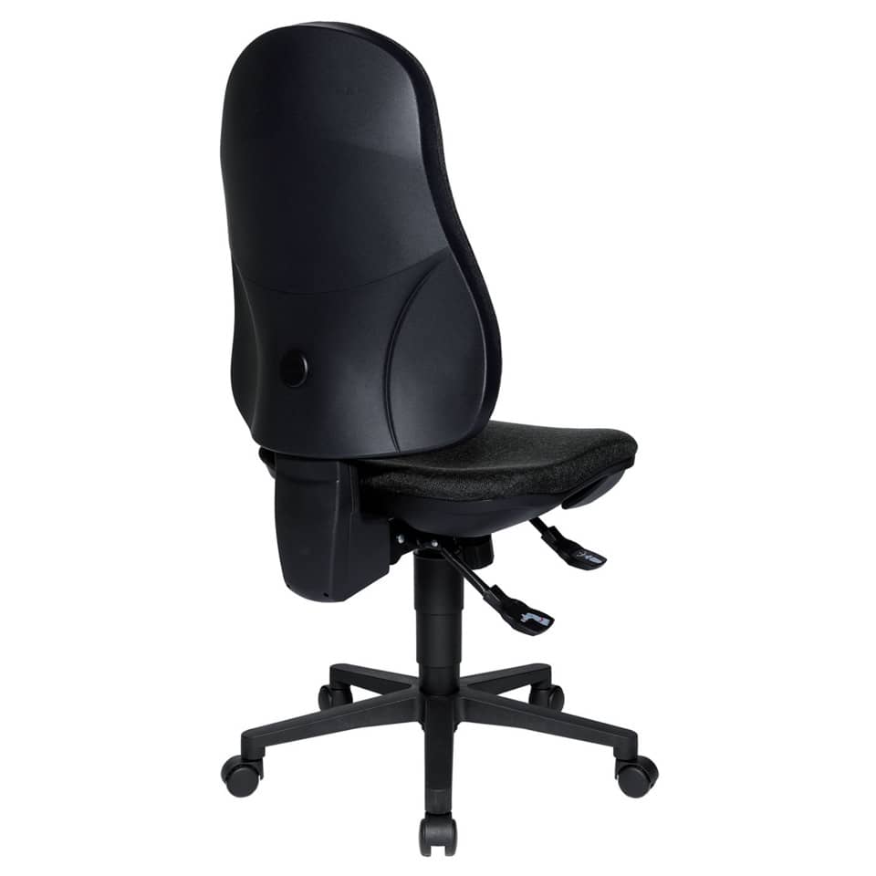Drehstuhl Support SY ohne Armlehnen, mit Hartbodenrollen, anthrazit TOPSTAR 8550G22H TOPSTAR 8550G22H weiche Rollen