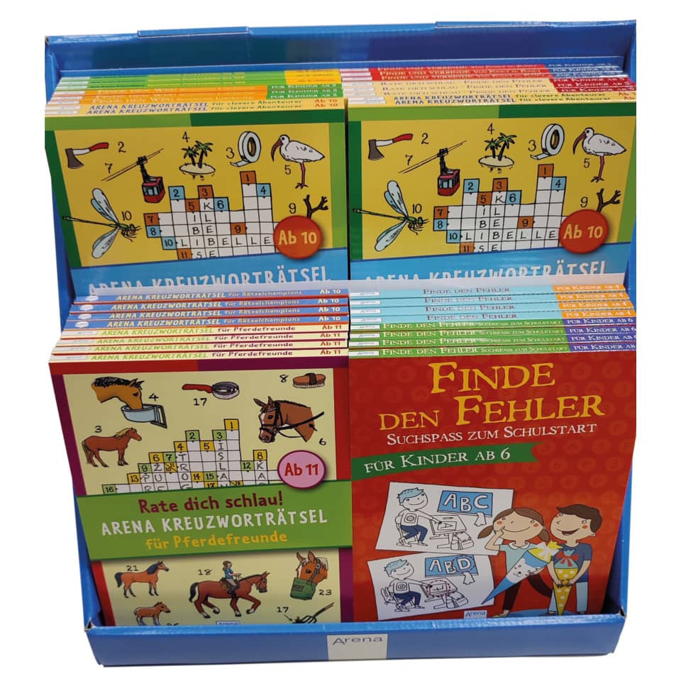 Rätselbuch Kreuzworträtsel, 7 Titel ARENA 17043-5 ARENA 17043-5  7Titel