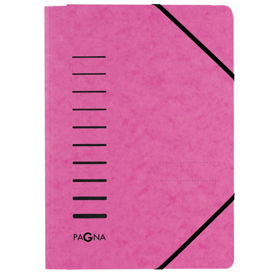 Gummizugmappe, A4, Karton, dunkelrosa PAGNA 24007-34