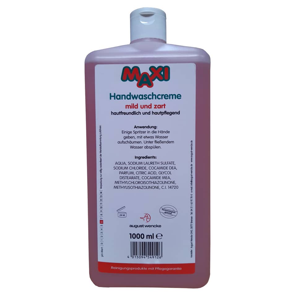 Handwaschcreme, 1000 ml MAXI 54912 MAXI 54912 f.Ingoman-Spender (Eurofl.)
