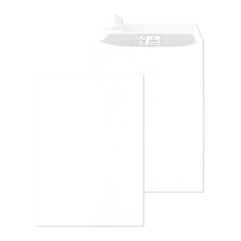 Versandtasche, C4, 100g/m², Haftklebend, 250 Stück, weiß MAILMEDIA 30003812 MAILMEDIA 30003812 HK FSC