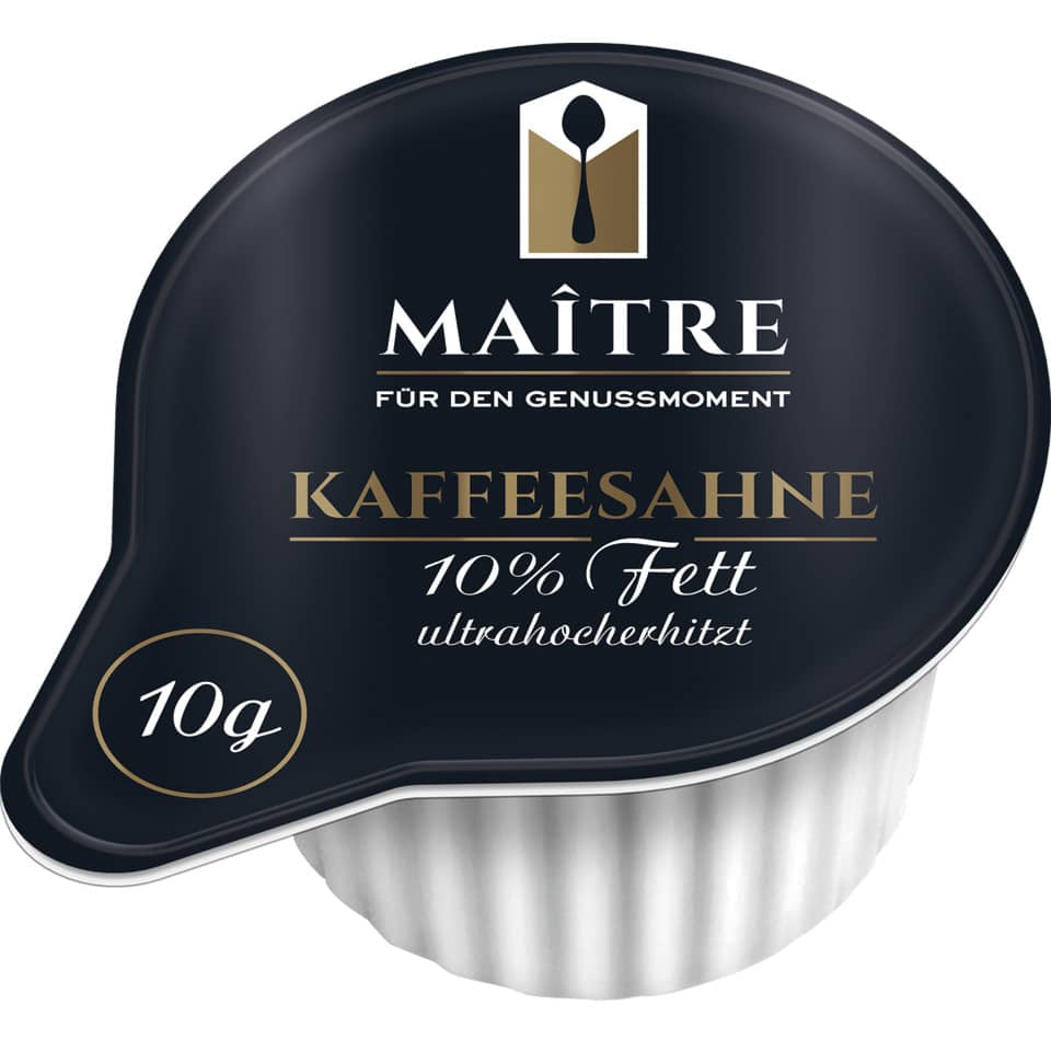Kaffeesahne, 10% Fett, 240 x 10 g MAITRE 4051126001