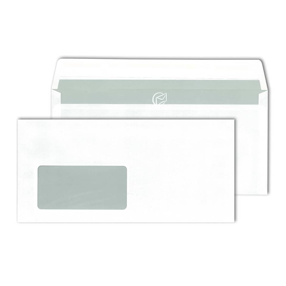 Briefumschlag mit Fenster, C5/6, 80g/m², haftklebend 500 Stück, weiß MAILMEDIA 30005367 207410