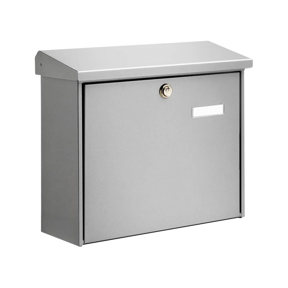 Postkasten Comfort, 380 x 340 x 148 mm, Stahl, silber BURG-WÄCHTER 913SI BURG-WÄCHTER 913SI Stahl