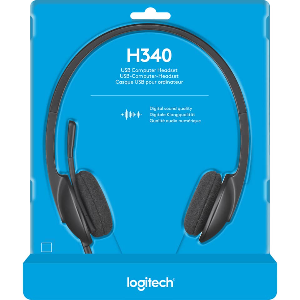 Headset H340, Stereo, kabelgebunden, schwarz LOGITECH 981-000475