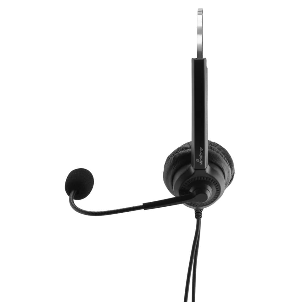 Headset Stereo, schwarz/silber MEDIARANGE MROS304 MEDIA RANGE MROS304