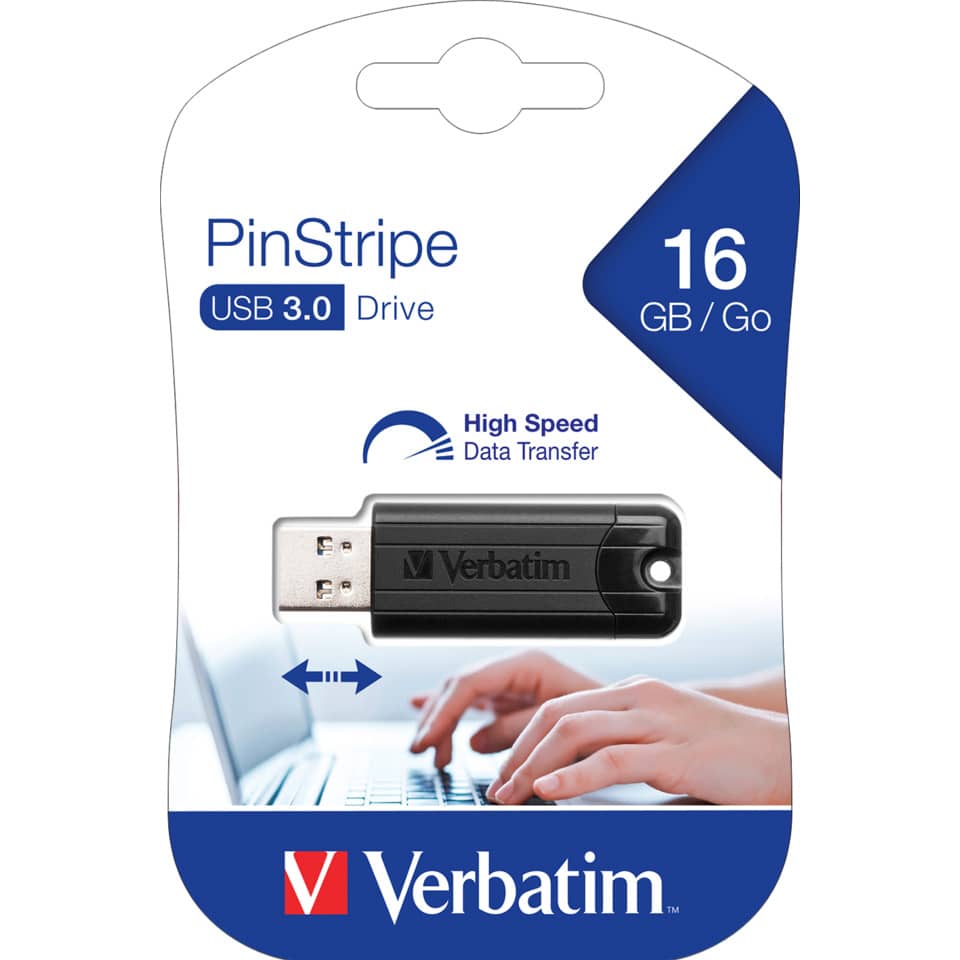 USB Stick 3.0, 16GB, schwarz VERBATIM 49316