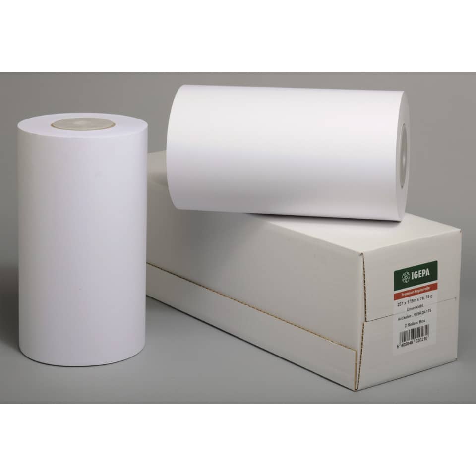 Plotterpapier, 594mmx175m, 75g/m², weiß IGEPA PREMIUM 93958R59-175 IGEPA 93958R59-175