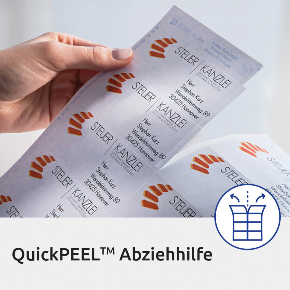 Adress-Etiketten, 99,1 x 42,3 mm, 300 Stück, transparent AVERY ZWECKFORM L4772-25 ZWECKFORM L4772-25  300St