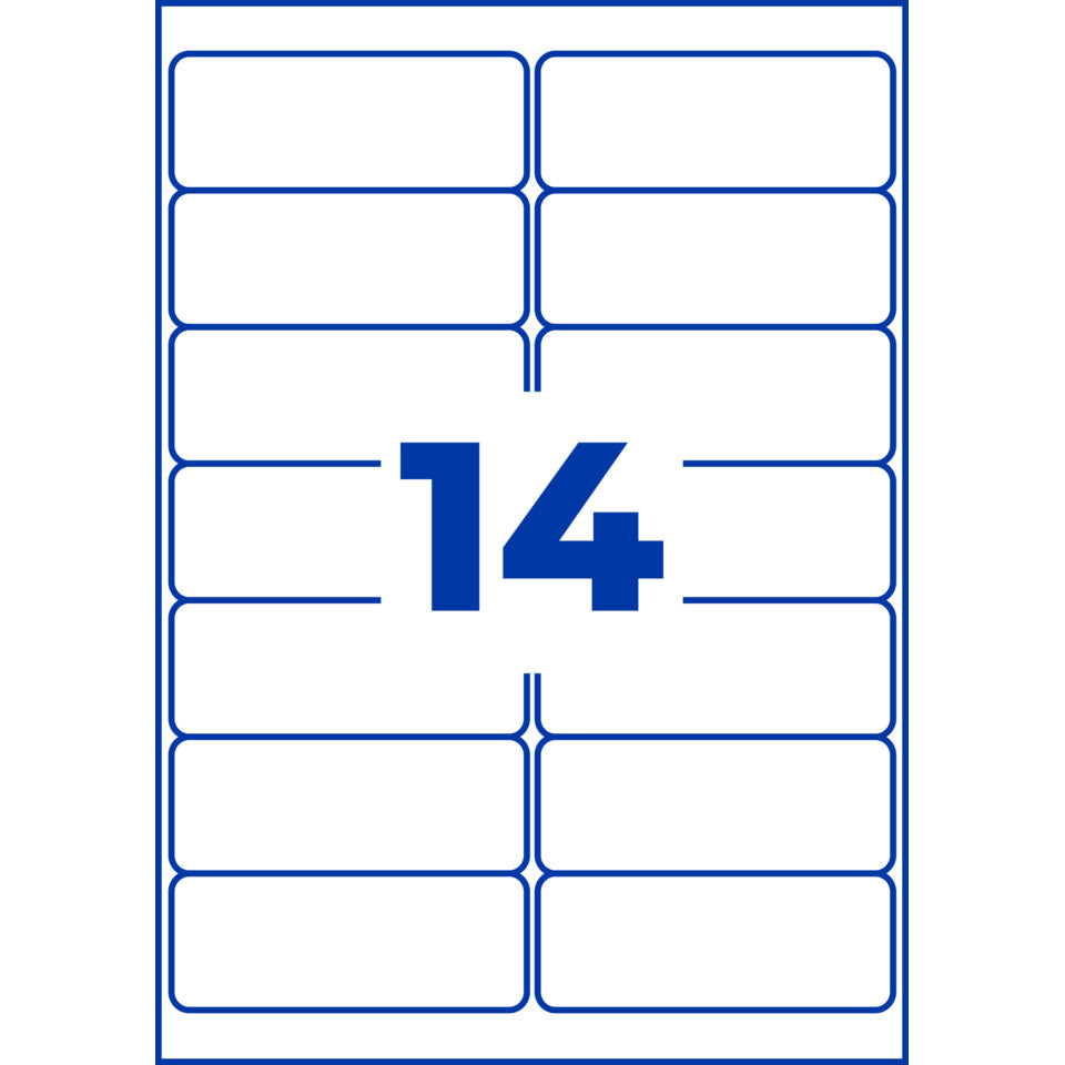 Adress-Etiketten, 99,1x38,1mm, 350 Stück, weiß AVERY ZWECKFORM J8163-25 J816325  99.1x38.1 350ST