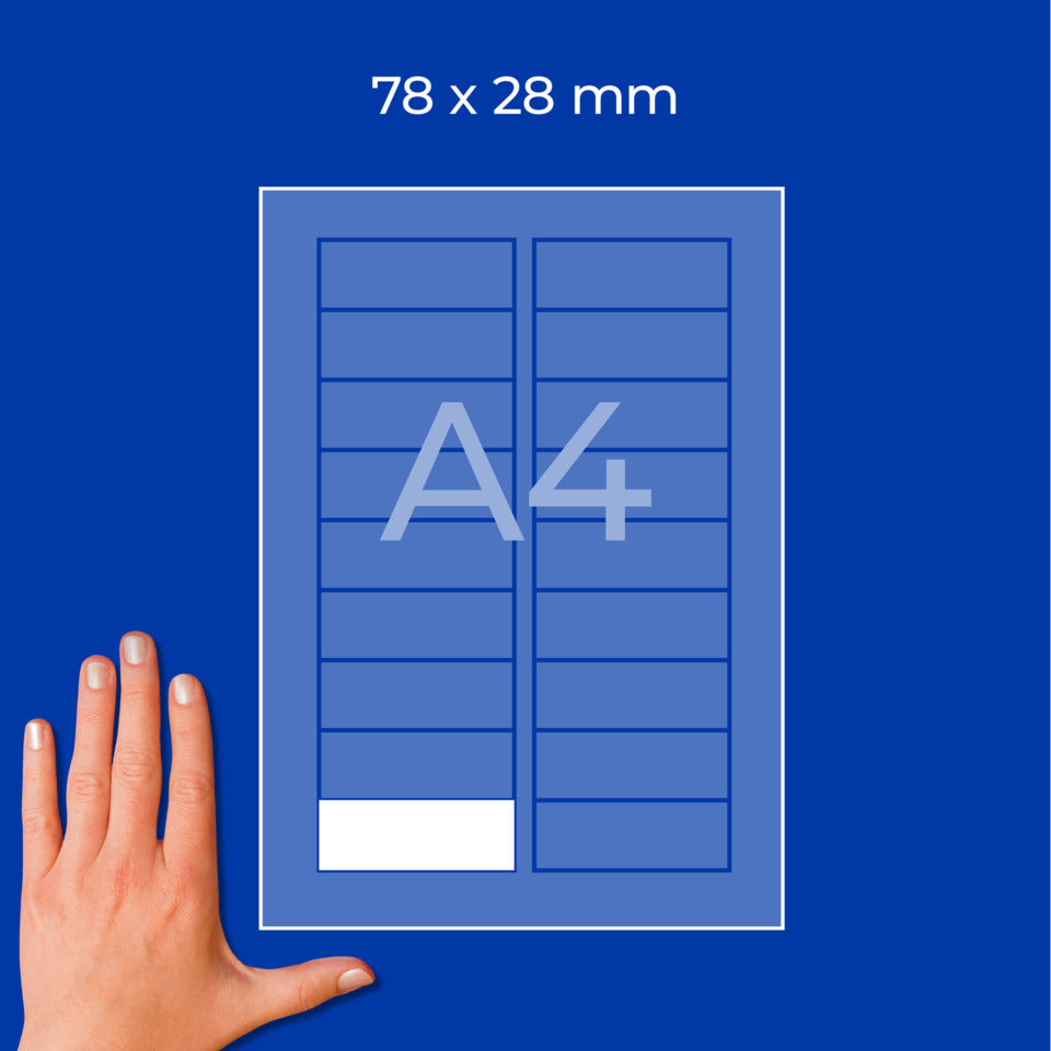 Magnet-Schilder, 78x28mm, 90 Stück, weiß AVERY ZWECKFORM J8871-5 ZWECKFORM J88715 5BL A4 90 ST