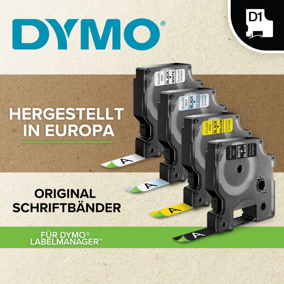 Schriftband, 9mmx7m, schwarz/transparent DYMO S0720670 DYMO S0720670 40910