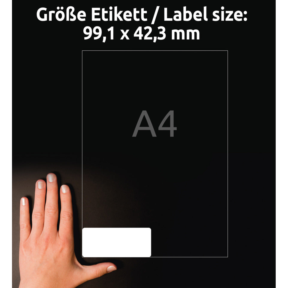 Adress-Etiketten, 99,1 x 42,3 mm, 300 Stück, transparent AVERY ZWECKFORM L4772-25 ZWECKFORM L4772-25  300St