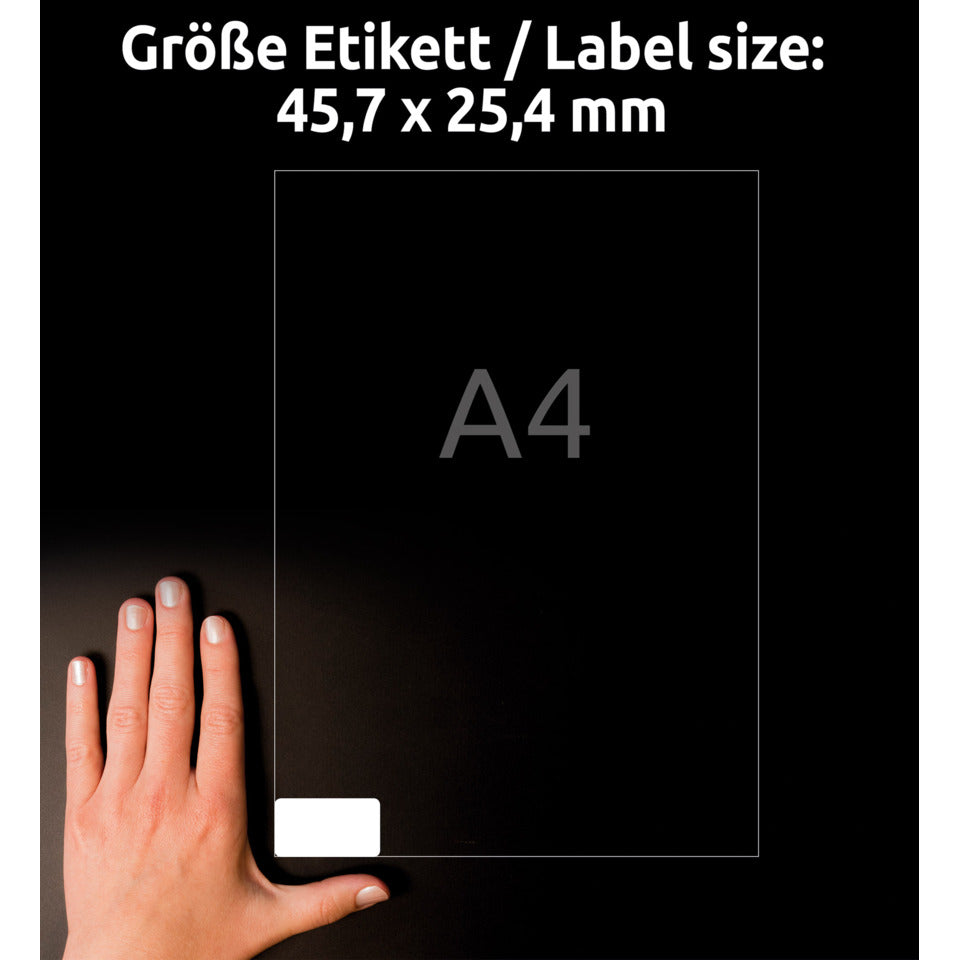 Adress-Etiketten, 45,7x25,4mm, 1000 Stück, transparent AVERY ZWECKFORM L4770-25 ZWECKFORM L4770-25  1000St