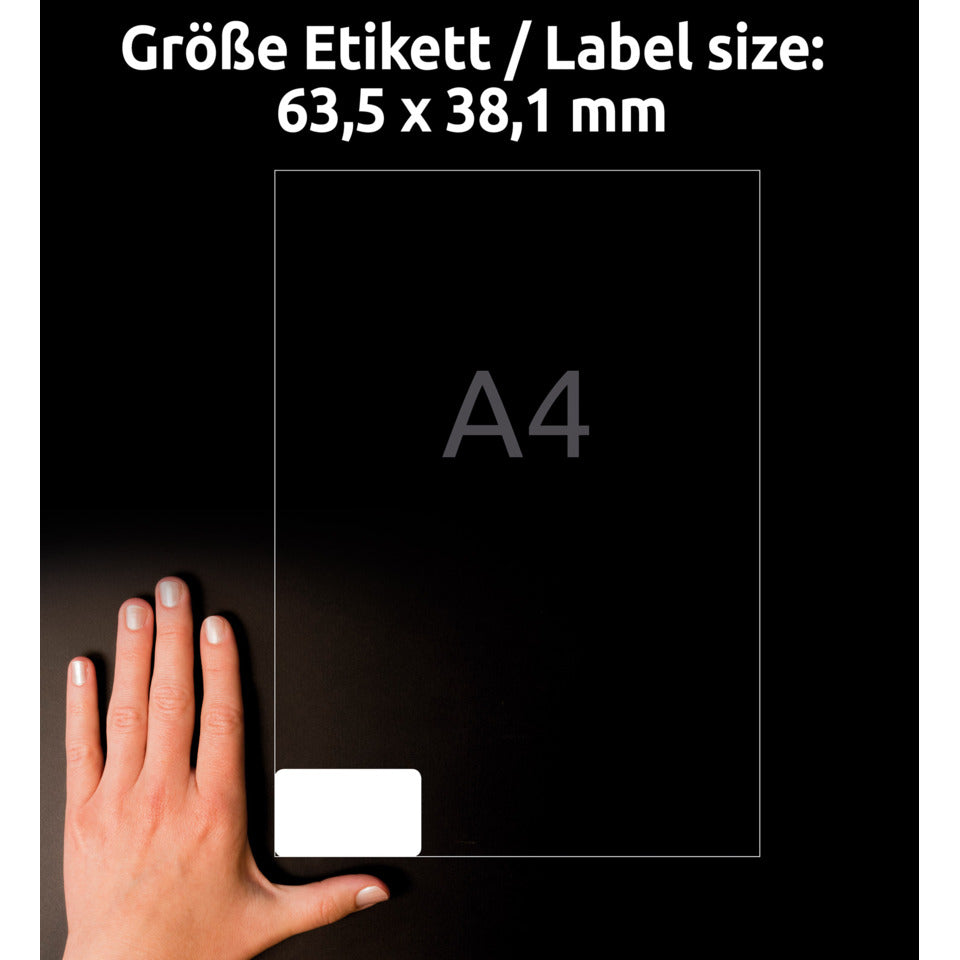 Adress-Etiketten, 63,5x38,1mm, 525 Stück, transparent AVERY ZWECKFORM L7560-25 ZWECKFORM L7560-25  525St