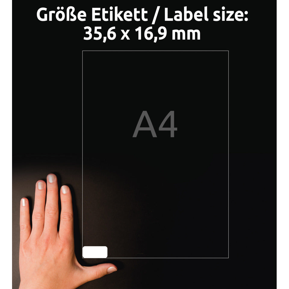 Mini-Organisations-Etiketten, 35,6 x 16,9 mm, 2.000 Stück, weiß AVERY ZWECKFORM L7632-25 ZWECKFORM L7632-25  2000St