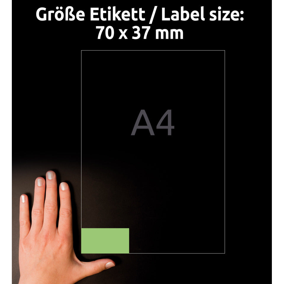 Universaletiketten, 70x37mm, 2400 Stück, grün AVERY ZWECKFORM 3450 ZWECKFORM 3450 2400ST
