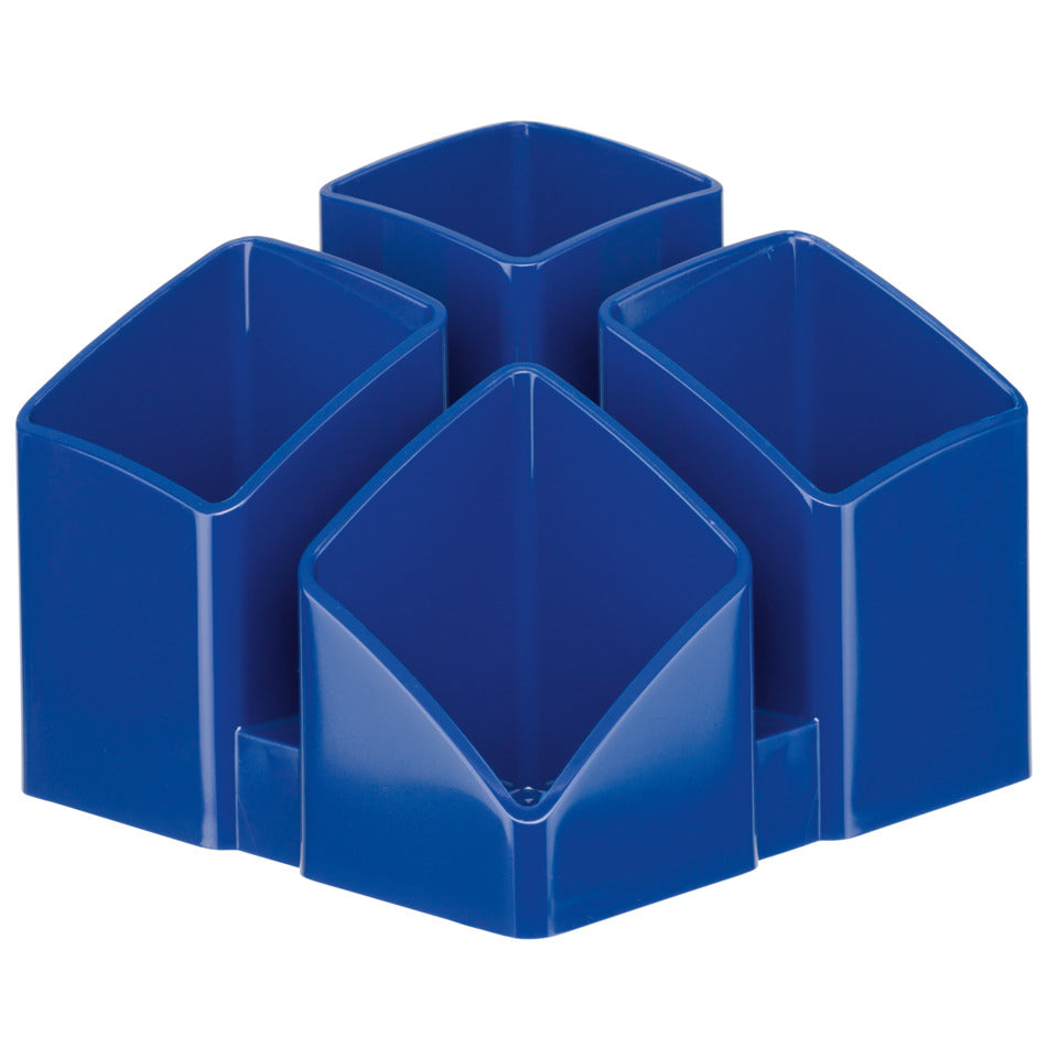 Schreibtischköcher SCALA, mit 4 Fächern und Kartenständer, blau HAN 17450-14D HAN 17450-14 4tlg,