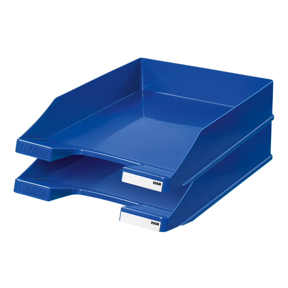 Briefablage KLASSIK, DIN A4/C4, stapelbar, stabil, modern, blau HAN 1027-X-14D