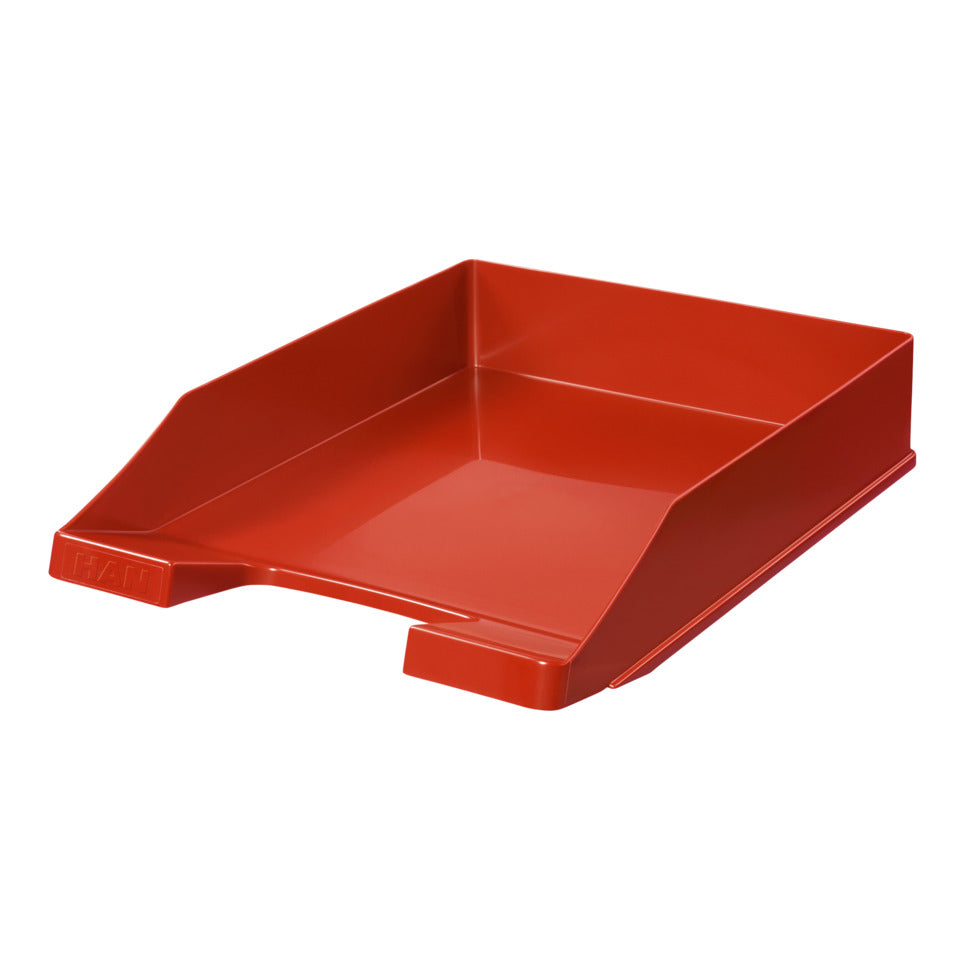 Briefablage KLASSIK, DIN A4/C4, stapelbar, stabil, modern, rot HAN 1027-X-17D