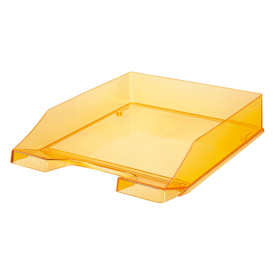 Briefablage KLASSIK, DIN A4/C4, stapelbar, stabil, transparent-orange HAN 1026-X-28D