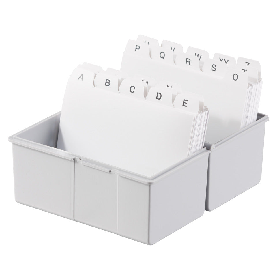 Karteibox DIN A6 quer, max 400 Karten m. Stahlscharnier, lichtgrau HAN 976-11D HAN 976-11 300 16,5x9,5x14,3
