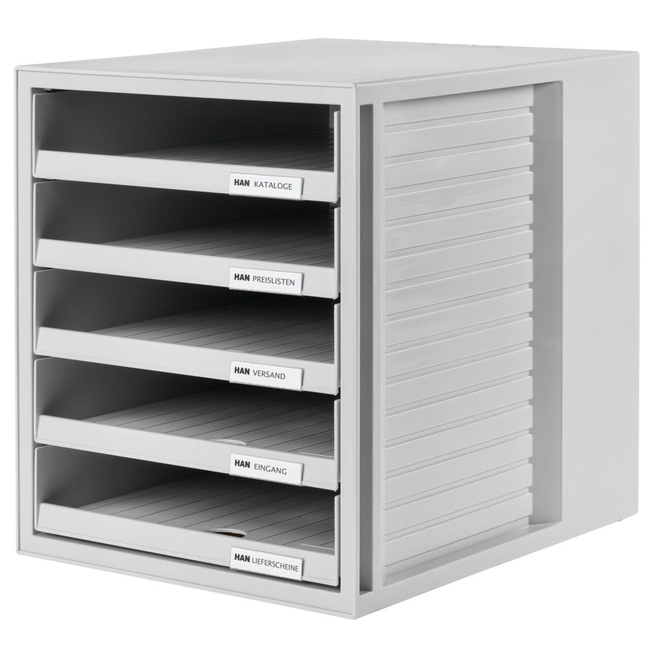 Schubladenbox SCHRANK-SET 5 offene Schubladen lichtgrau HAN 1401-11D HAN 1401-11 5 offene Schuebe