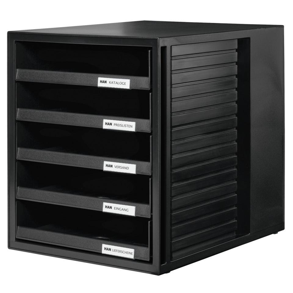 Schubladenbox SCHRANK-SET 5 offene Schubladen schwarz HAN 1401-13D HAN 1401-13  5 offene Schuebe