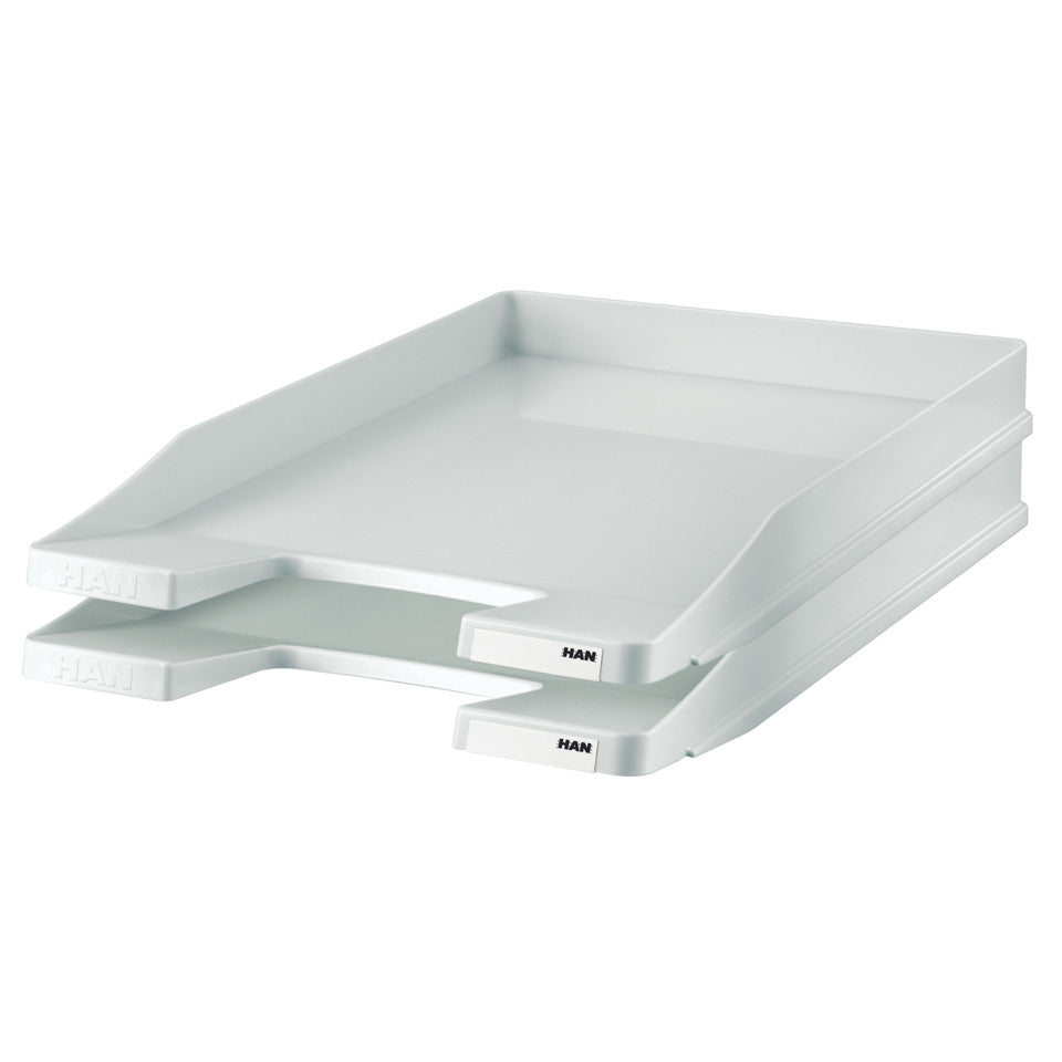 Briefablage JUNIOR, DIN A4/C4, flach, stabil, stapelbar, lichtgrau HAN 1025-11D HAN 1025-11 Standard