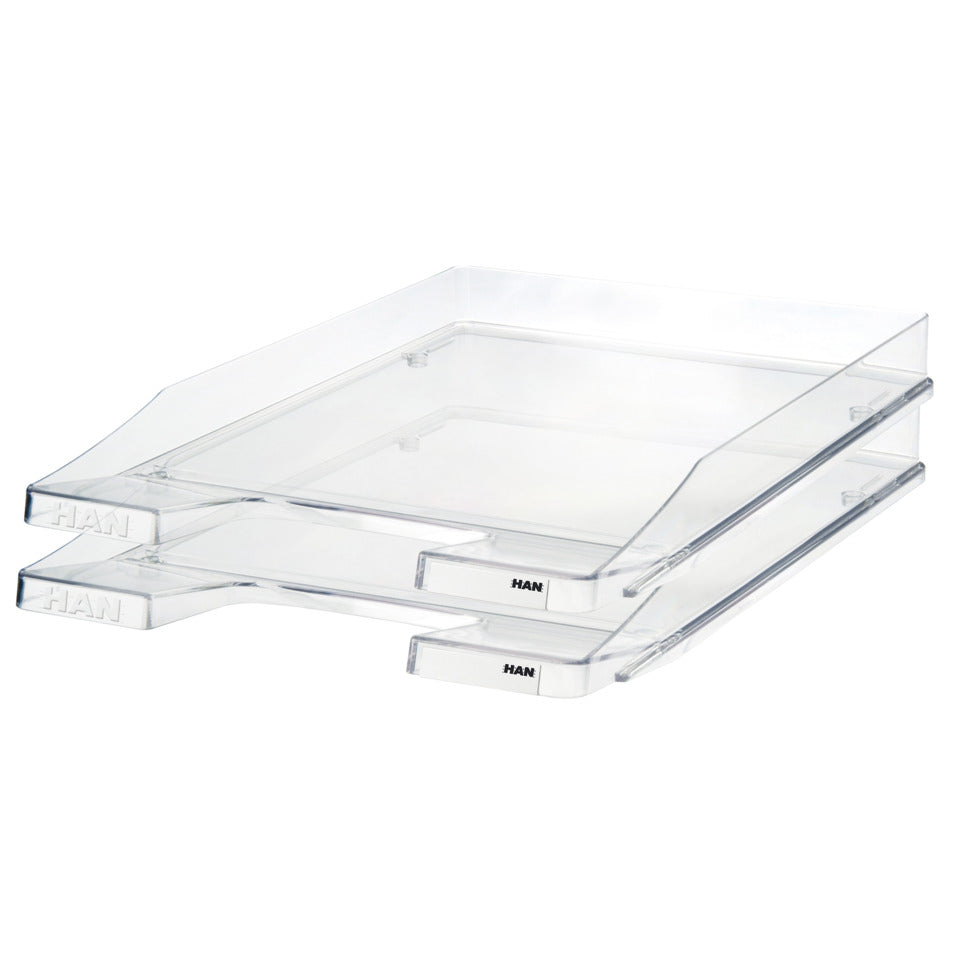 Briefablage JUNIOR, DIN A4/C4, flach, stabil, stapelbar, transparent HAN 1025-23D