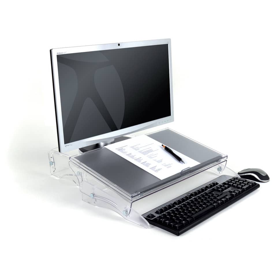 Dokumentenhalter FlexDesk 640, acryl-grau BAKKERELKHUIZEN BNEFDESK640