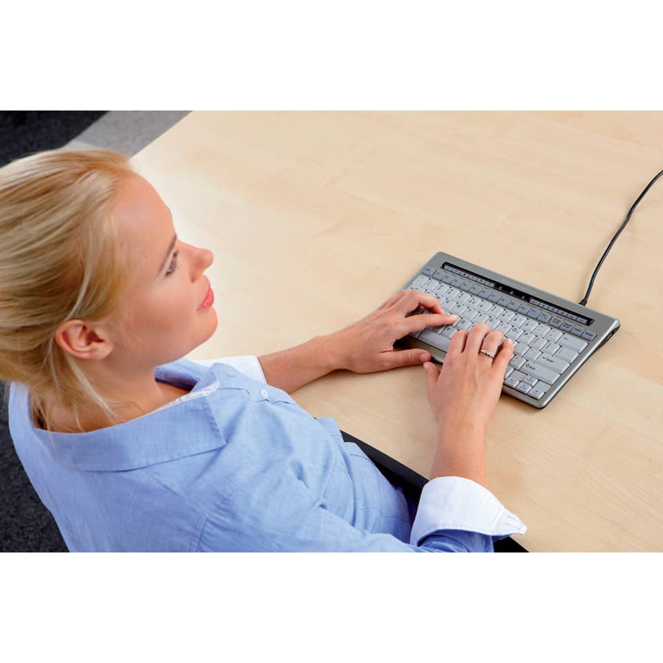Tastatur mit Multimediatasten S-Board 840, grau BAKKERELKHUIZEN BNES840DDE