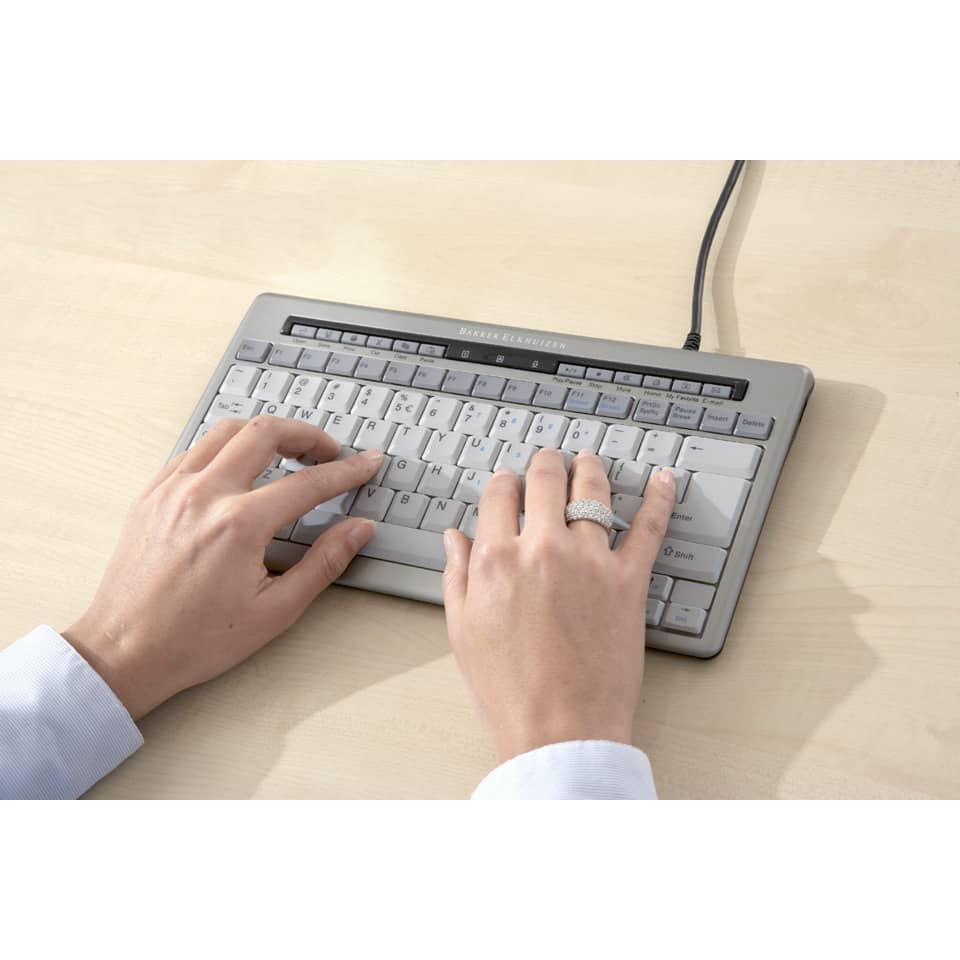 Tastatur mit Multimediatasten S-Board 840, grau BAKKERELKHUIZEN BNES840DDE