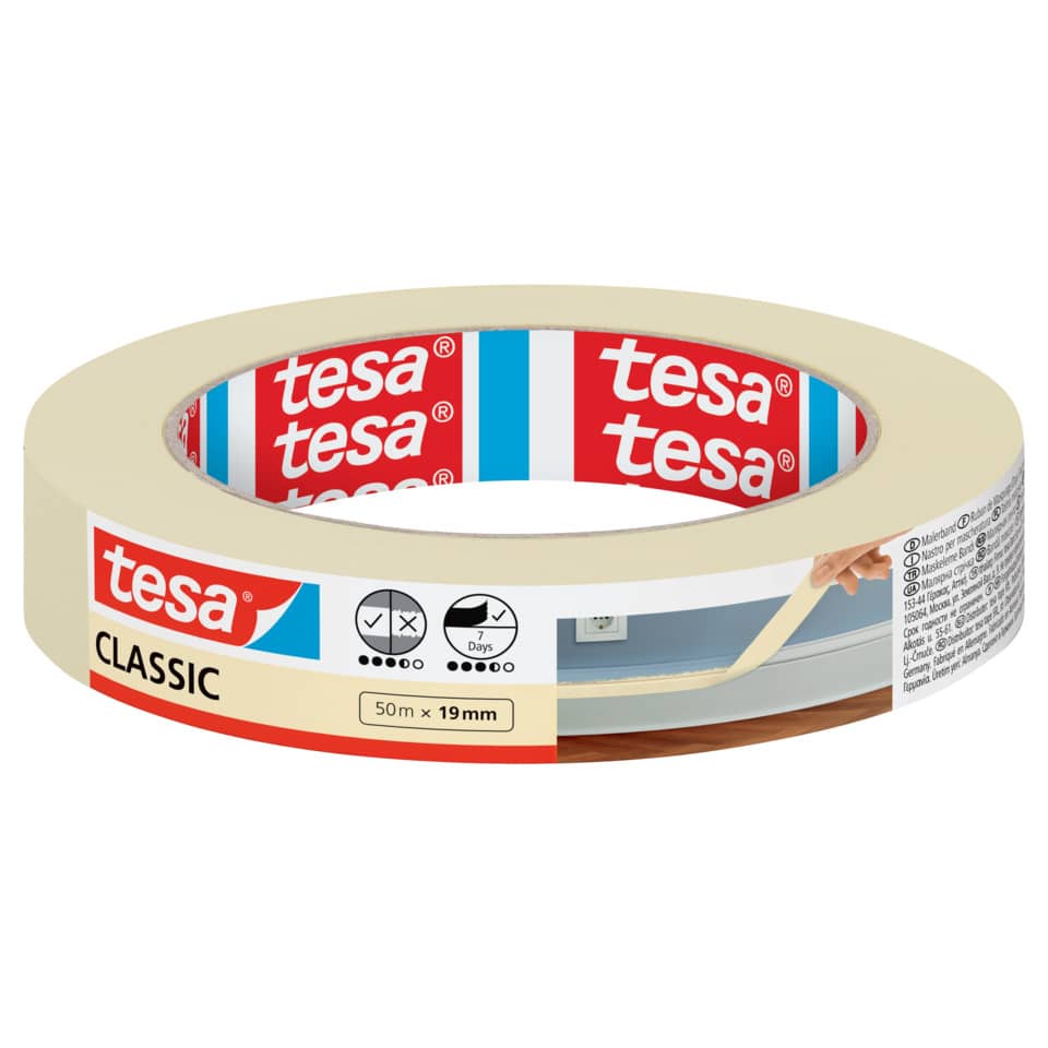 Kreppband Classic, 50mx19mm, beige TESA 52803-00000-01 TESA 52803-00000-01 19mm x50m