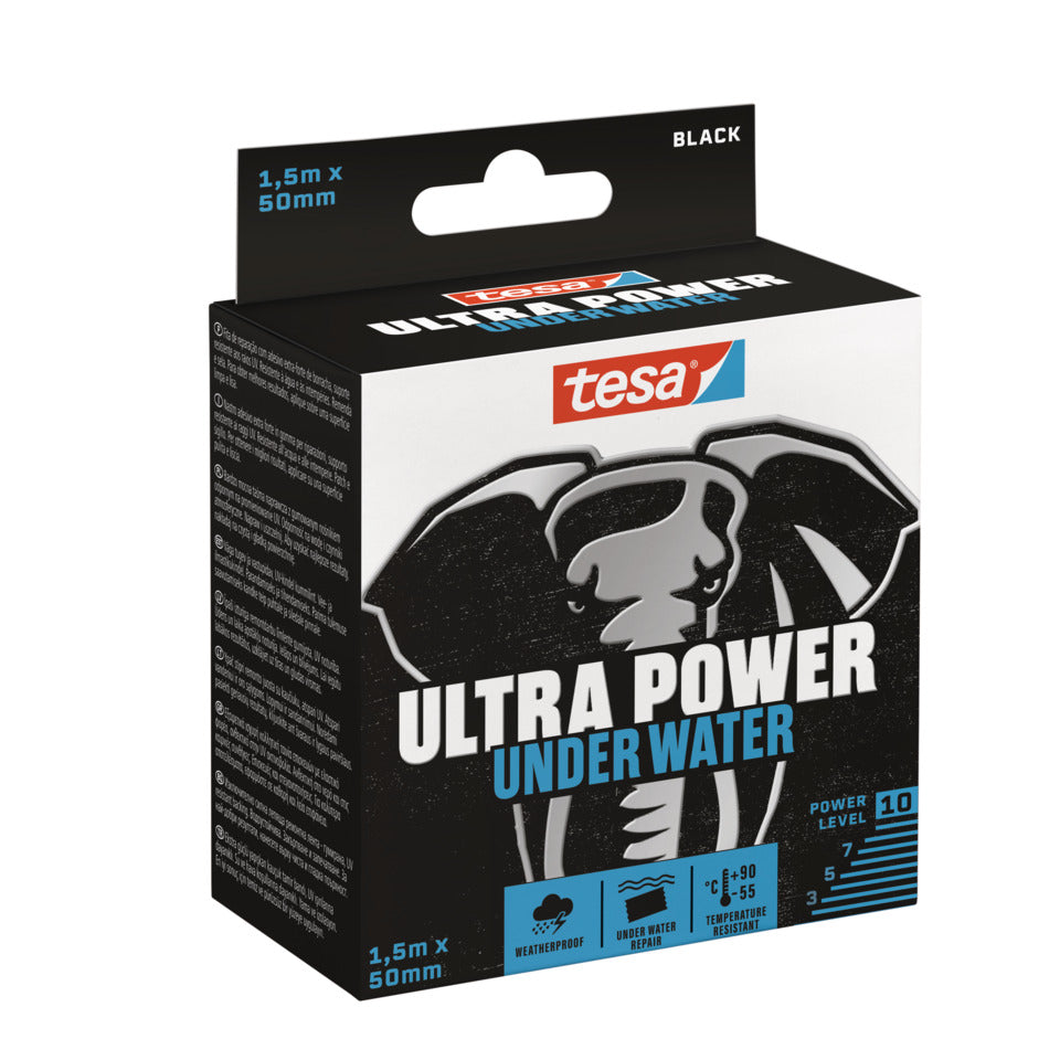 Unterwasser Reparaturband Ultra Power, 1,5 m x 50 mm, schwarz TESA 56491-00000-03 TESA 56491-00000-03 50mm x1,5m