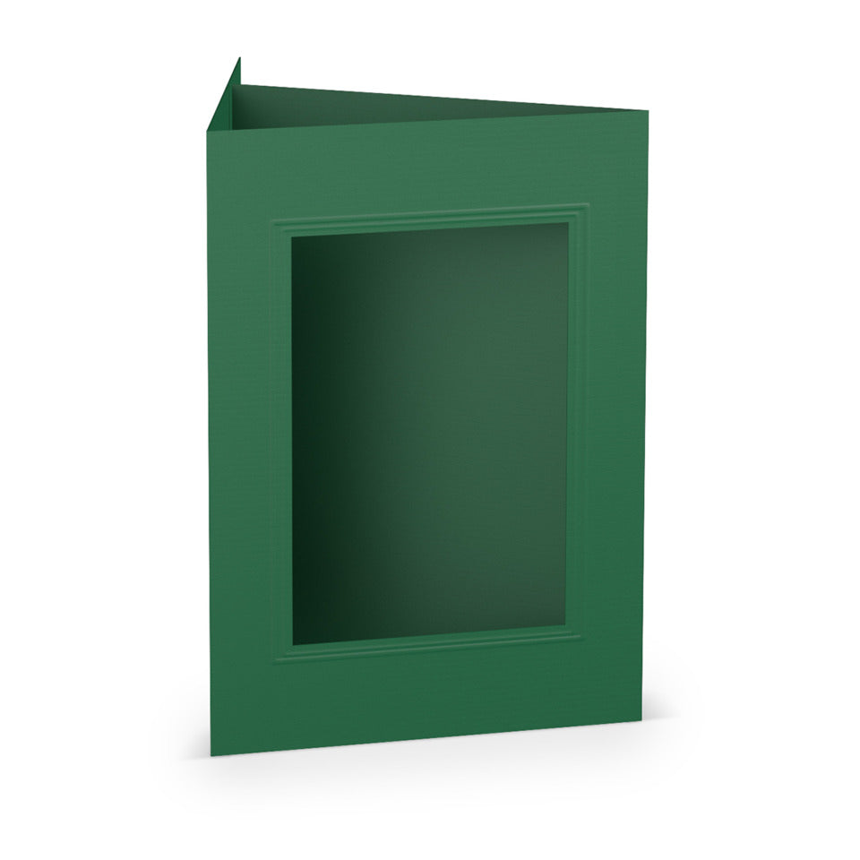 Passepartoutkarte Paperado eckig, B6, 220g/m², tannengrün RÖSSLER 16403397 16403397 Eckig 120x170mm