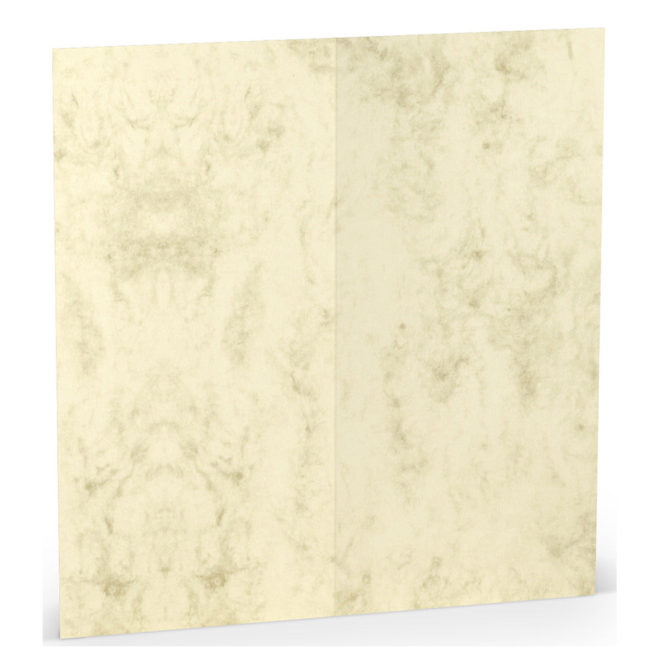 Briefkarte Paperado, DLhd, 220g/m², chamois marmora RÖSSLER 16406906 16406906    100x210mm
