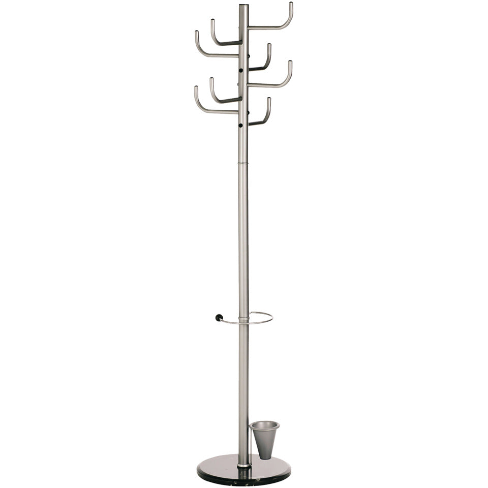 Standgarderobe, pulverbeschichtetes Metall, 172 cm, Ø 37,5 cm, silber ALCO 2802 ALCO 2802 Höhe 172cm