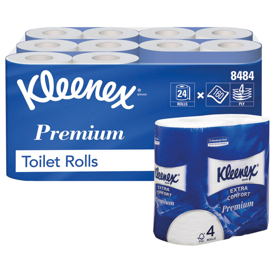 Toilettenpapier Premium, 4-lagig, 6x 4 Rollen, weiß KLEENEX 8484 KLEENEX 8484 Premium