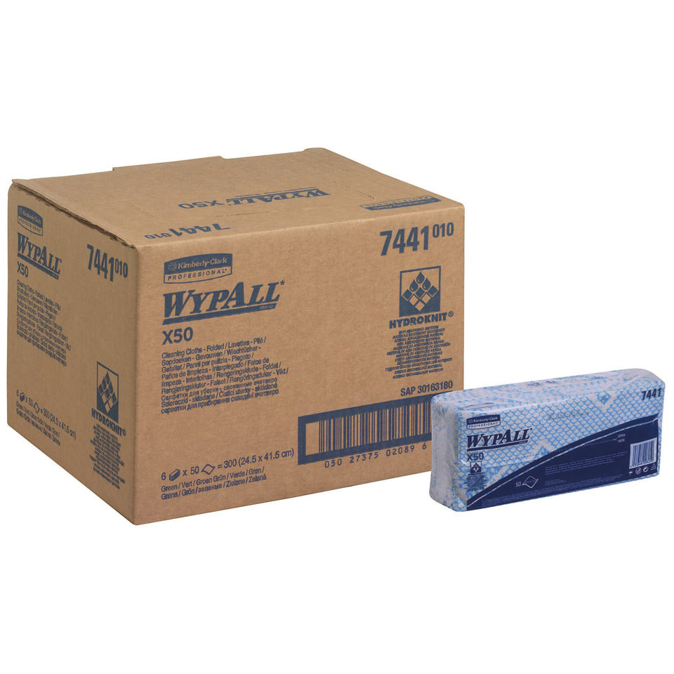 Wischtuch X50, 1-lagig, 50 Stück, blau WYPALL 7441 WYPALL 7441 1-lagig