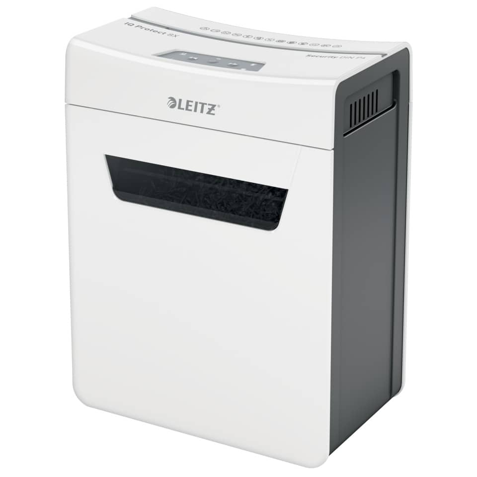 Aktenvernichter IQ Protect Premium 8X P4, Partikelschnitt, 8 Blatt, weiß LEITZ 8091-00-00 LEITZ 8091-00-00 8X P4 Partikel