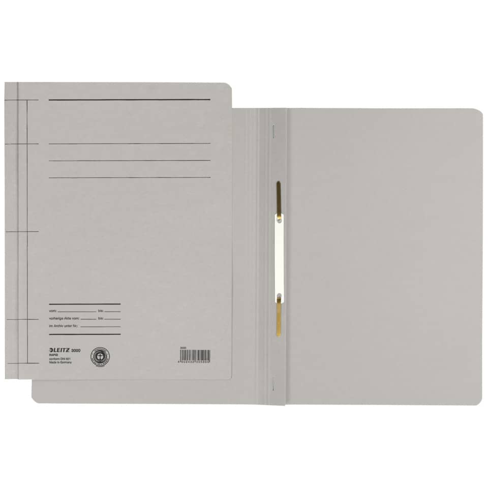 Schnellhefter Rapid, A4, Manilakarton, grau LEITZ 3000-00-85 LEITZ 30000085 Karton 250g