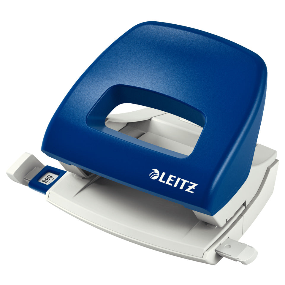 Locher NeXXt, 16 Blatt, Anschagschiene, Metall, blau LEITZ 5038-00-35