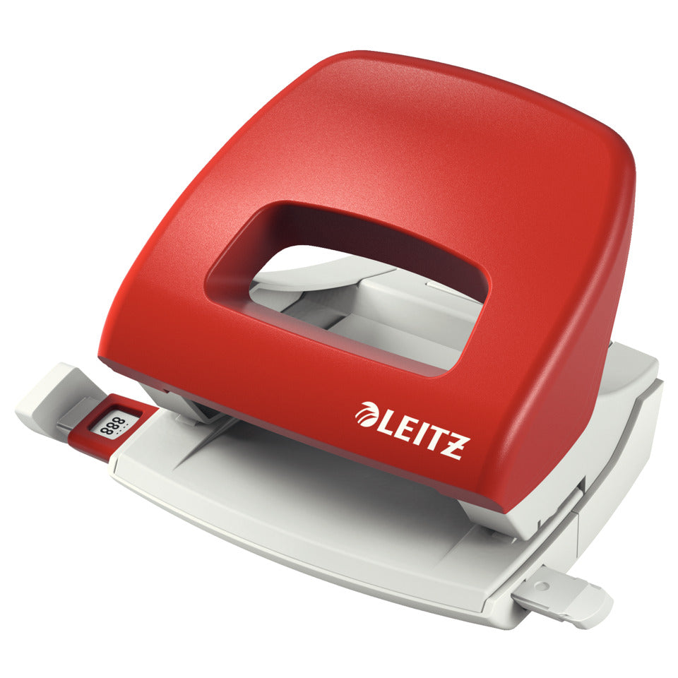 Locher NeXXt, 16 Blatt, Anschagschiene, Metall, rot LEITZ 5038-00-25