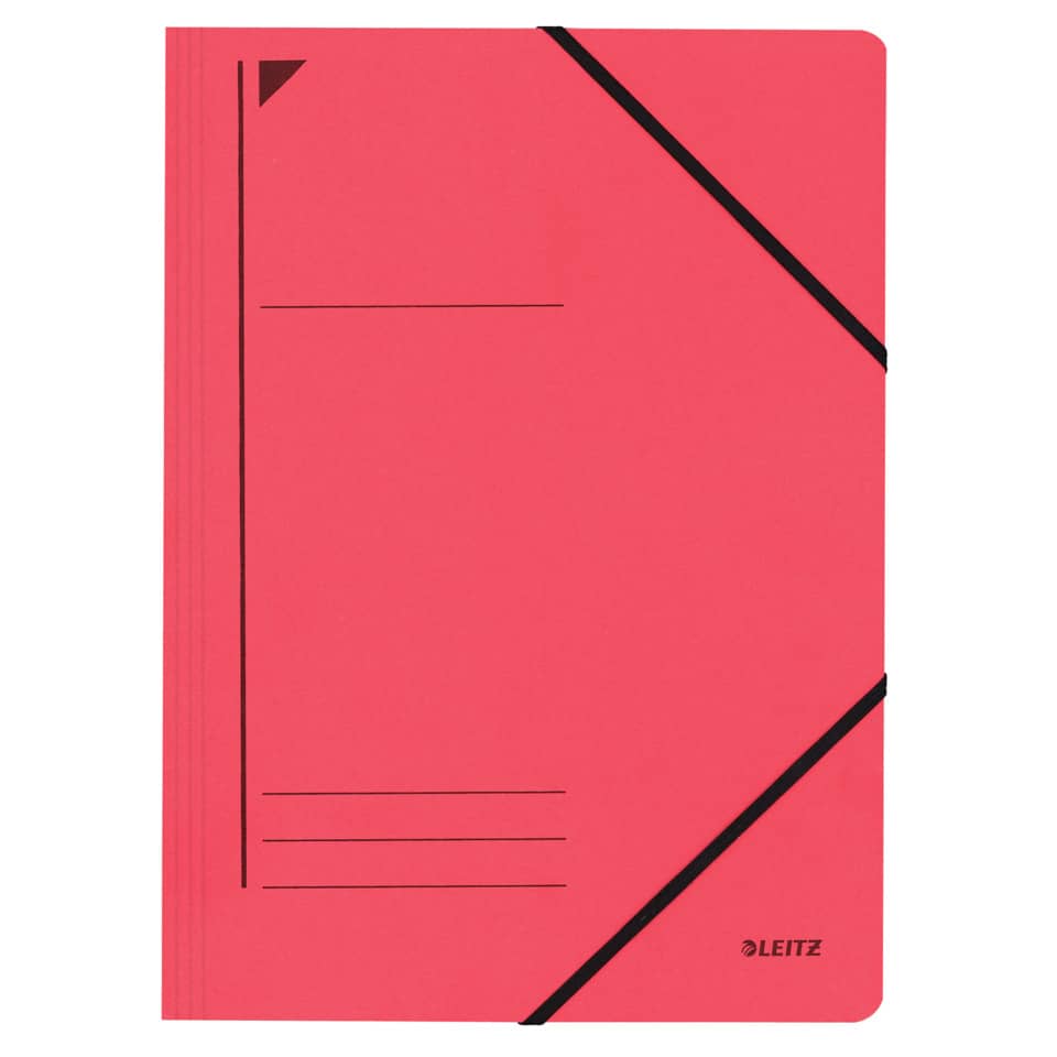 Eckspanner, A4, Füllhöhe 300 Blatt, Pendarec-Karton, rot LEITZ 3980-00-25 LEITZ 39800025 Karton 450g