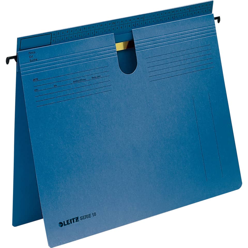 Hängehefter Serie 18, A4, 250g/m², kfm-/Amtsheftung, blau LEITZ 1814-00-35 LEITZ 18140035 250g Serie 18