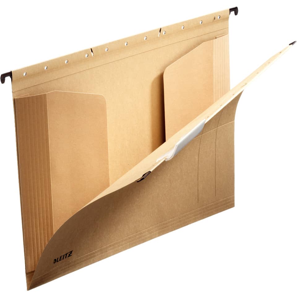 Hängetasche ALPHA®, seitlich 2 Jurisklappen, Natronkarton, naturbraun LEITZ 1917-00-00 LEITZ 19170000 2 Juriskl. 230g