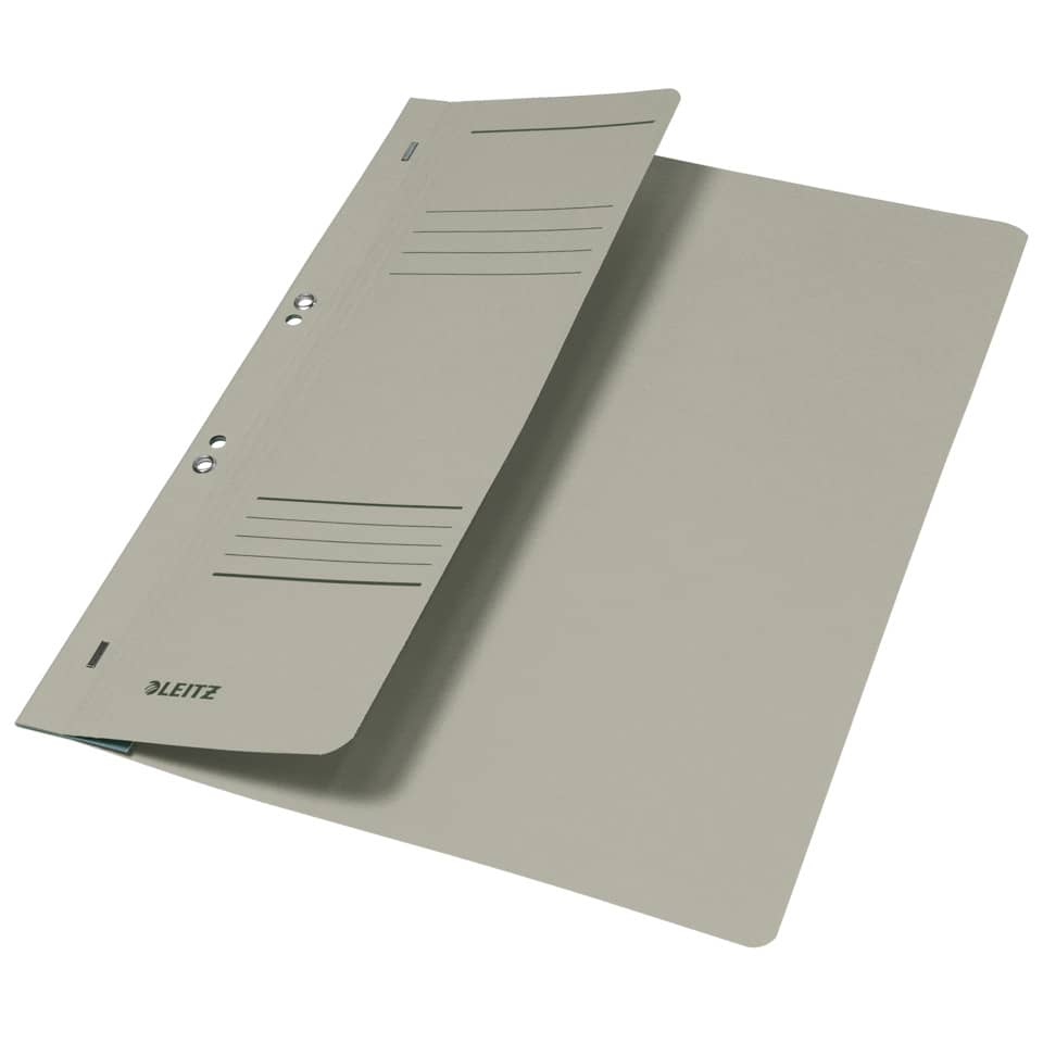 Ösenhefter, 1/2 Vorderdeckel, A4, kfm. Heftung, 250 g/m², Manilakarton, grau LEITZ 3740-00-85 LEITZ 37400085 halber Deckel
